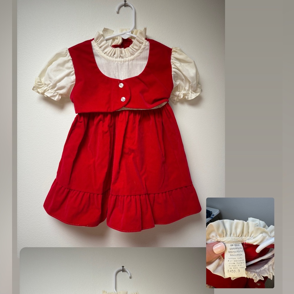 2T vintage red dress